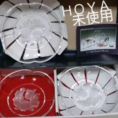 未使用　フルーツ皿　ＨＯＹＡ ホヤクリスタル　レトロ　サラダ皿