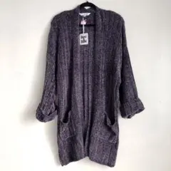 M 新品未使用 タグ付き アメリカ輸入 シュニール ニット ロングカーディガン