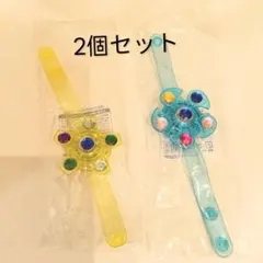 新品 未使用 光るピカピカスピナーブレス 2個セット 青色 黄色