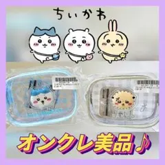 【オンクレ美品♪】ちいかわ　ぷっくりクリアミニポーチ /ハチワレ /ラッコ