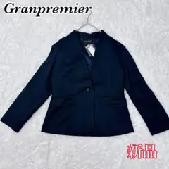 【新品】Granpremier テーラード スーツ ジャケット 黒 上着 LL