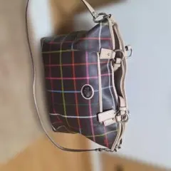 COACH チェック柄トートバッグ
