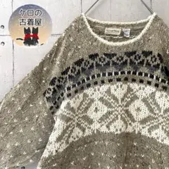 アメリカ輸入古着　メンズニットセーター ノルディック柄