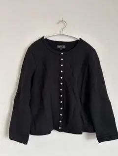 agnès b. アニエスベー ブラック スナップカーディガン T3