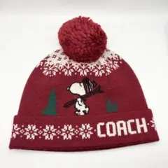 【COACH☆新品】PEANUTS！ビーニー・スヌーピー！ニット帽子！