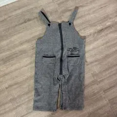 べべ　チェック柄ロンパース・カバーオール　90