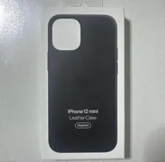 【纯正品】iPhone12mini Leatherブラックレザーケース