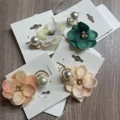 花モチーフ ヘアピン 8個セット