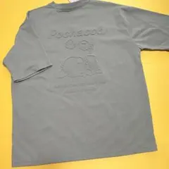 サンリオ　ポチャッコ　エンボス加工　Tシャツ　Mサイズ　くすみグリーン