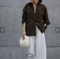 AnewElan　フェイクスエードオーバーシャツジャケットH2025ANEW