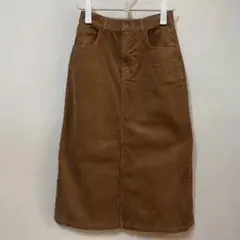 Lugnoncure ブラウン コーデュロイ タイトスカート