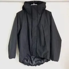 無印良品 あったか中わた洗えるフードジャケット S ブラック 黒