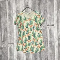 LAURA ASHLEY ローラアシュレイ L 半袖 Tシャツ 花柄 トップス