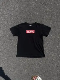 X-girl エックスガール ボックスロゴ Tシャツ 黒 赤 未使用