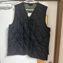 【美品】TAION Vネック ジップベスト ブラック XL