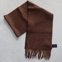 POLO RALPH LAUREN ブラウングレンチェックマフラー