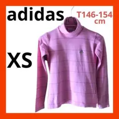 adidas golf アディダス　長袖モックネックシャツ　XS ピンク
