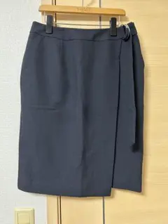 タイトスカート ダークネイビー オフィスカジュアル LES MUES 9号サイズ