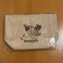 【新品未使用】スヌーピー麻風クーラーバッグ (W270×H180×D100mm)