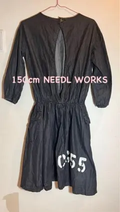 150cm NEEDL WORKS 長袖ワンピースDENIM DUNGAREEのサムネイル