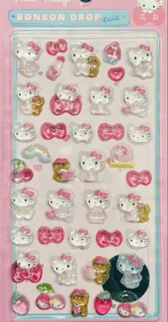 【24時間以内発送】ハローキティ ボンボンドロップシール ぷくぷくシール⑥