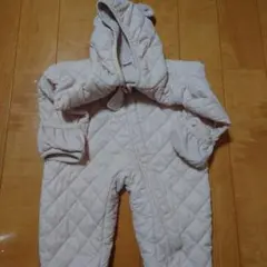 クマ　耳　ロンパース　ピンク　ジャンブスーツ