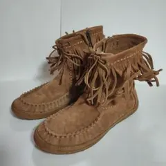 美品 アグ UGG 本革スエードショートブーツ キャメルブラウン23cm