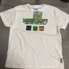 マイクラMinecraft クラフトTシャツ ホワイト150サイズ