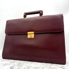 美品✨ヴァレクストラ ダレスバッグ ボルドー レザー A4可 ビジネスバッグのサムネイル