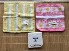 ハンカチ3枚セット ELLE marie claire ディズニー