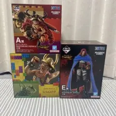 一番くじ ワンピース A賞 ルフィ B賞ウソップ E賞シャムロック 下位賞まとめ 一番くじ ワンピース A賞 ルフィ B賞 ウソップ E賞 シャムロック