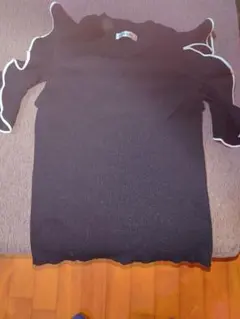 INGNI ブラックノースリーブニット