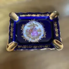 Limoges France 磁器 灰皿 コバルトブルー 金彩 - メルカリ