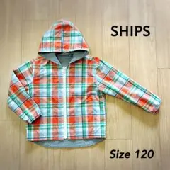 SHIPS リバーシブル チェックジャケット 120 キッズ