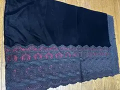 レディース　ショール　ベロア×レース