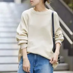 新品未使用品　FRAMe WORK グランスリーブ　ワイドプルオーバー☆ 2025年最新】framework フレームワーク ラグランスリーブワイドプル