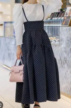 2025年最新】ドットジャガードサスペンダースカートの人気