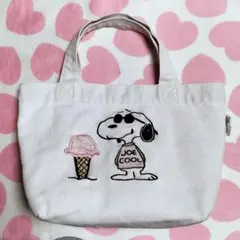 ✨ロペピクニック✕PEANUT✨ジョークール スヌーピー刺繍 トートバッグ洗濯済