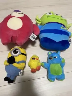 キャラクター ぬいぐるみ まとめ売り 5点セット（ディズニー／ミニオン 他）