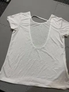 SHEIN ホワイト Vネック Tシャツ L