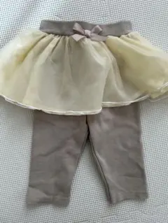 チュチュ付きベージュレギンス　プティマイン