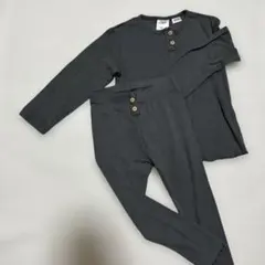 ZARA ダークグレー 長袖パジャマセット 98㎝のサムネイル