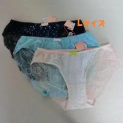 【Ｌ】 アモスタイル バックストレッチレースショーツ ３枚組　p0157か
