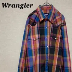 《USA製 90s》ラングラー クレイジーカラー チェックシャツ ビックサイズ@