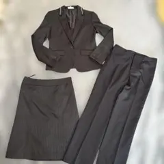 【美品】EMMA JAMES ストライプ ビジネススーツ セット　L ３点セット