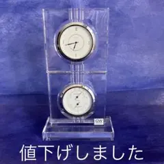 NARUMI ガラス製卓上時計、温・湿度計のサムネイル