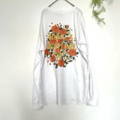HAVE A GRATEFUL DAY ロング Tシャツ バックプリント 花柄