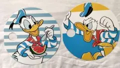 Disney Donald Duck Cafe 丸型うちわ 2枚セット