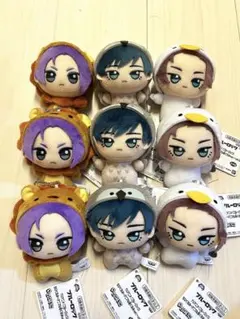 ブルーロック アニマルちびぐるみ 御影玲王 糸師凛 糸師冴 3種9個セット