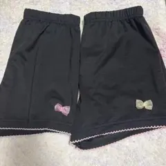 黒　インナーパンツ見せパンメッシュ夏用140